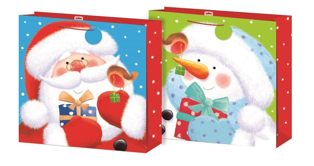 Image - Anker Bag Painted Snowman & Santa Jumbo Bags