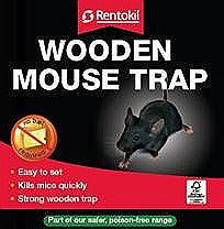 Image - Rentokil Wooden Mouse Traps (Twin Pack)