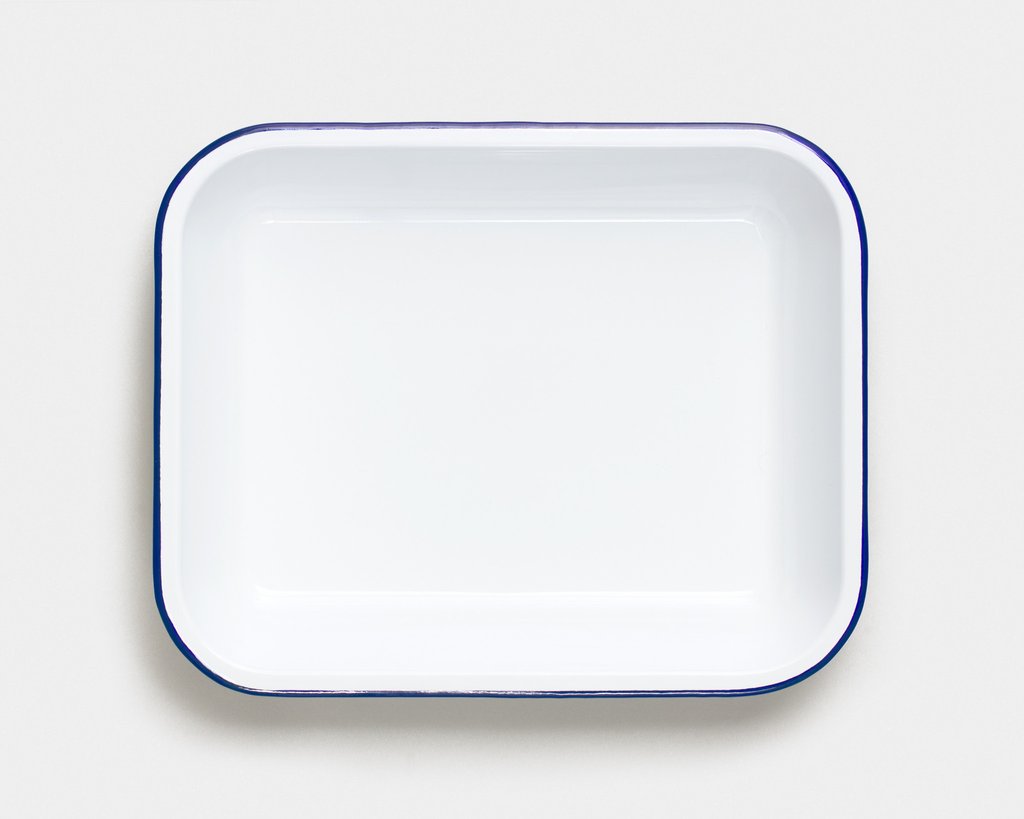 Image - Falcon Enamelware Enamel Bake Pan, 37cm, White