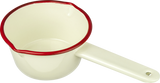 Image - Falcon Enamel Milk Pan Cream with Red Trim, 14cm