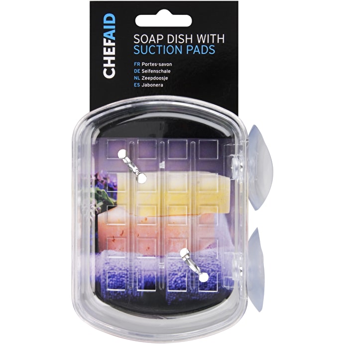 Image - Chef Aid Soap Dish with Suction Pads, Transparent