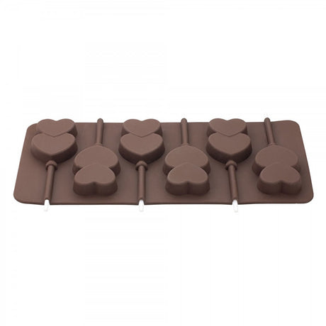 Image - Tala 6 Double Heart Shape Silicone Chocolate Moulds