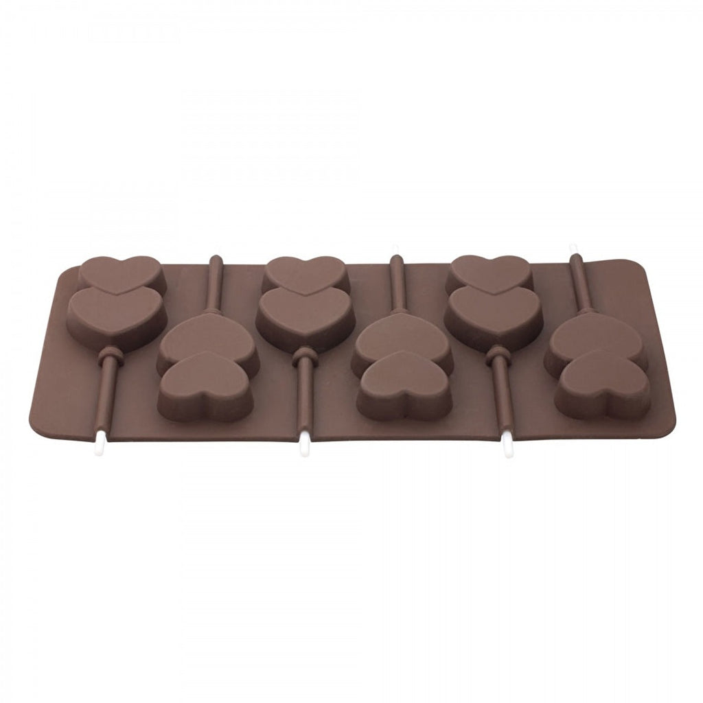 Image - Tala 6 Double Heart Shape Silicone Chocolate Moulds