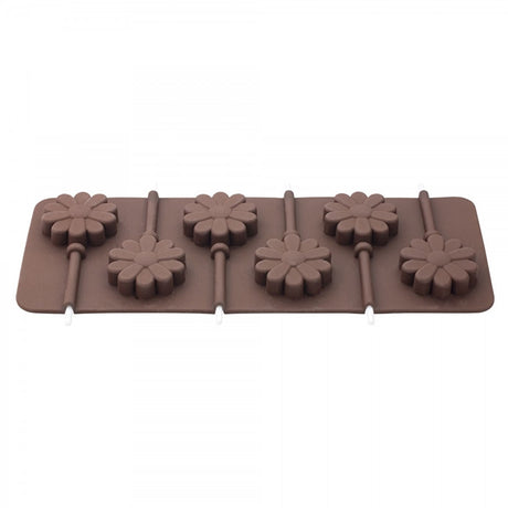 Image - Tala 6 Flower Shape Silicone Chocolate Lolly Moulds