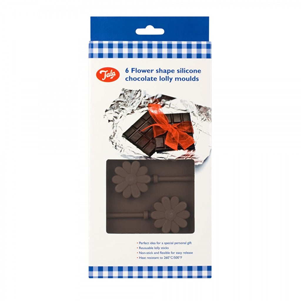 Image - Tala 6 Flower Shape Silicone Chocolate Lolly Moulds