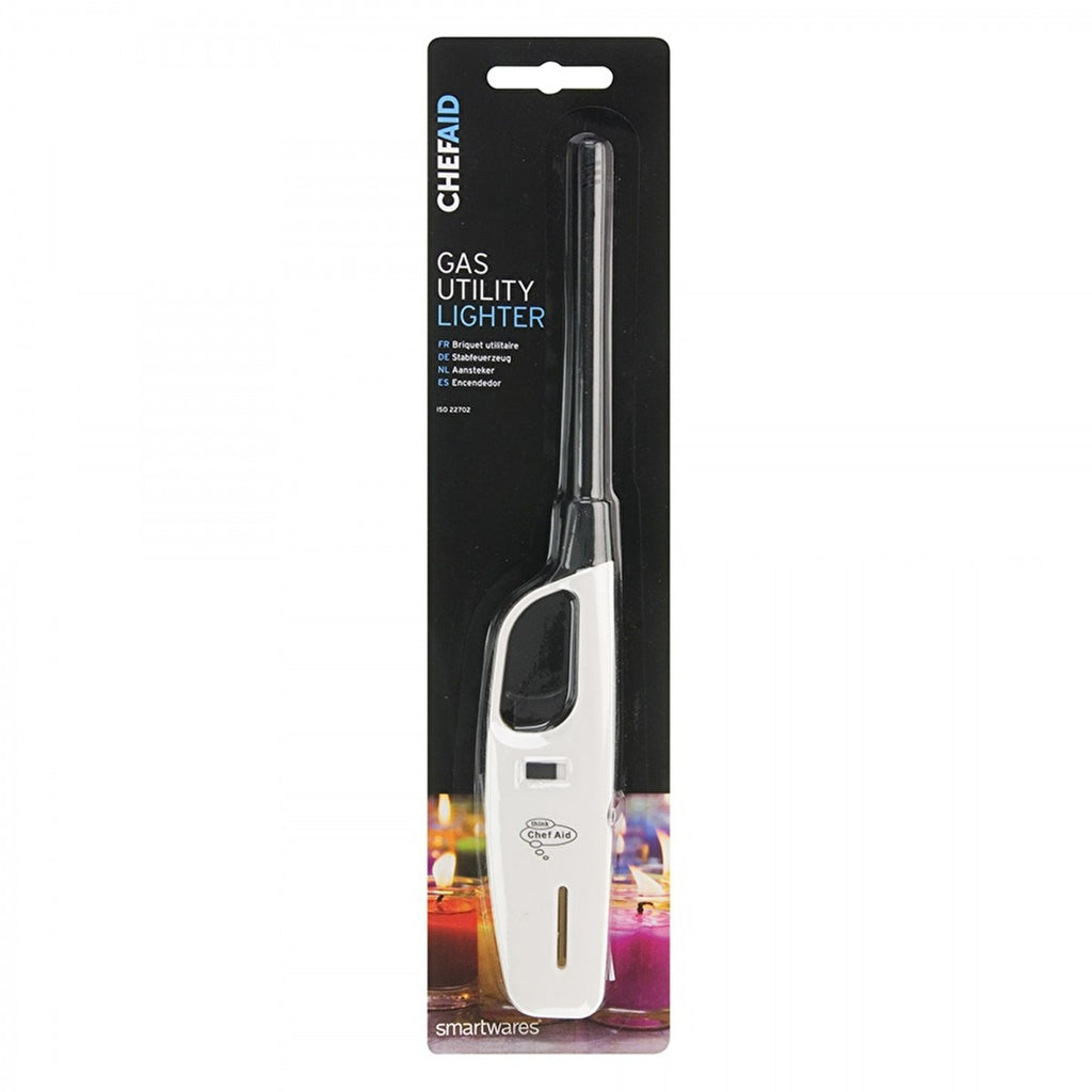 Image - Chef Aid Long Reach Refillable Gas Lighter, Black/White