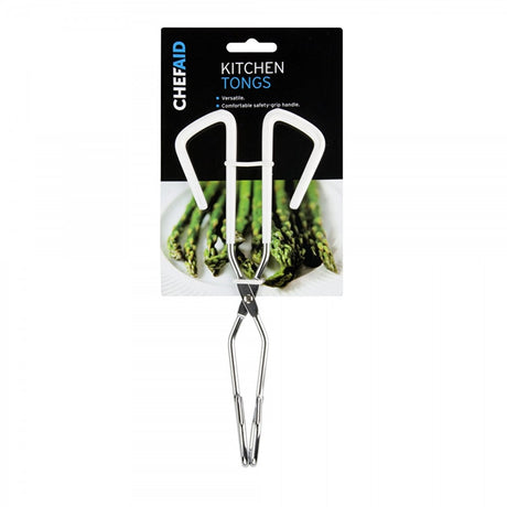 Image - Chef Aid Kitchen Tongs with Grip Handle, Chrome