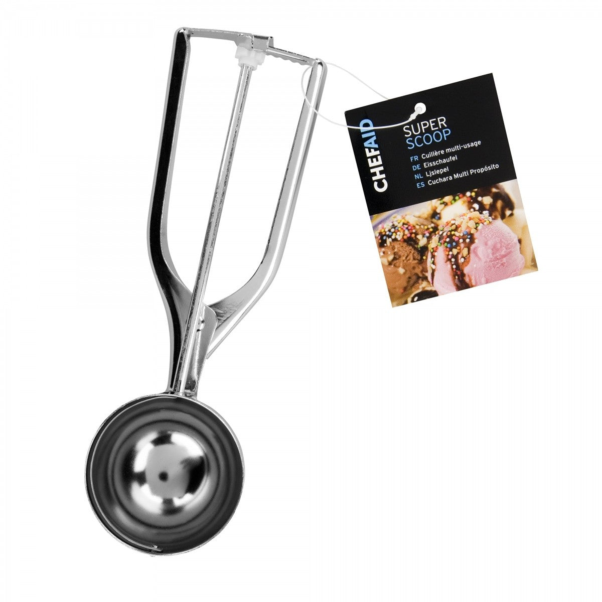 Bow Action Food Scoop Chrome