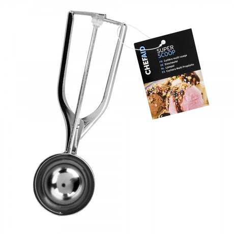 Image - Chef Aid Bow Action Food Scoop, Chrome