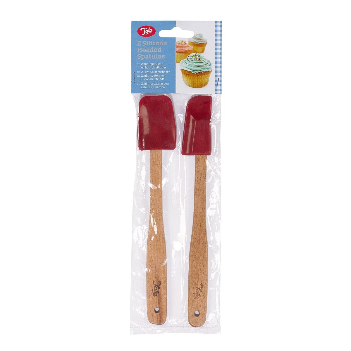 Image - Tala Silicone Headed Spatulas with Wooden Handles, Set of 2