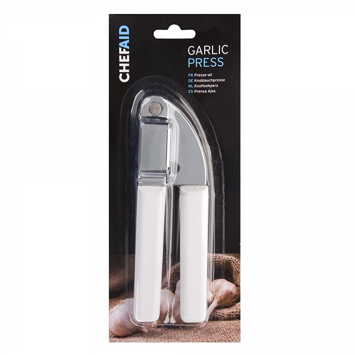 Image - Chef Aid Deluxe Garlic Press, Chrome Plated