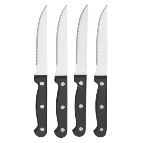 Image - Chef Aid Steak Knives, Set of 4, Black