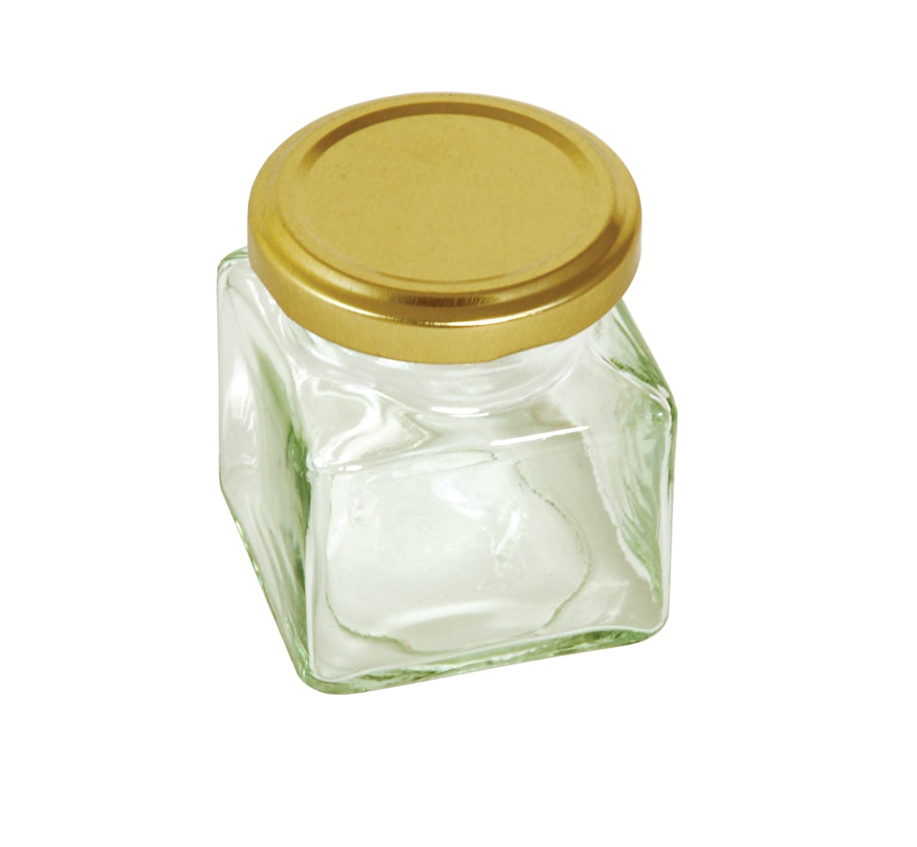 Image - Tala Square Jar with Gold Screw Top Lid, 130ml, 5oz