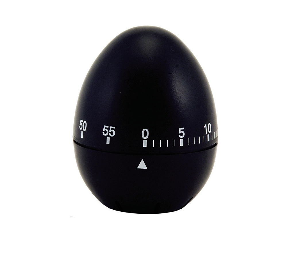 Image - Chef Aid 60 Minute Mechanical Egg Shaped Timer, Black