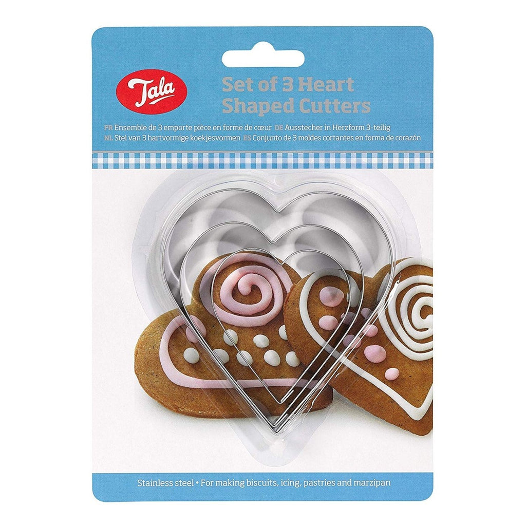 Image - Tala Stainless Steel Heart Cutters, Set of 3