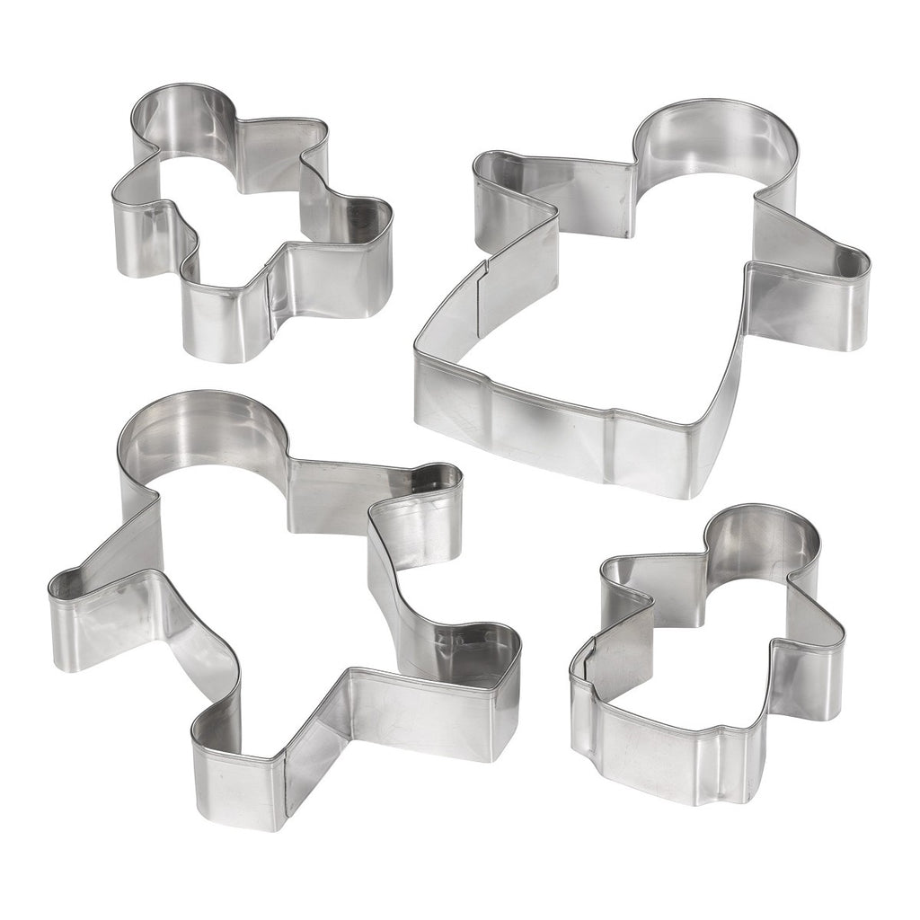 Image - Gingerbread Family Cutters Set Of 4, Chrome