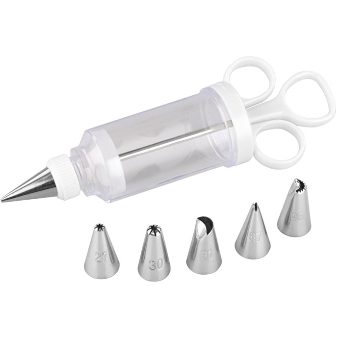 Image - Tala Icing Syringe with 6 Nozzeles Set, Pack of 7