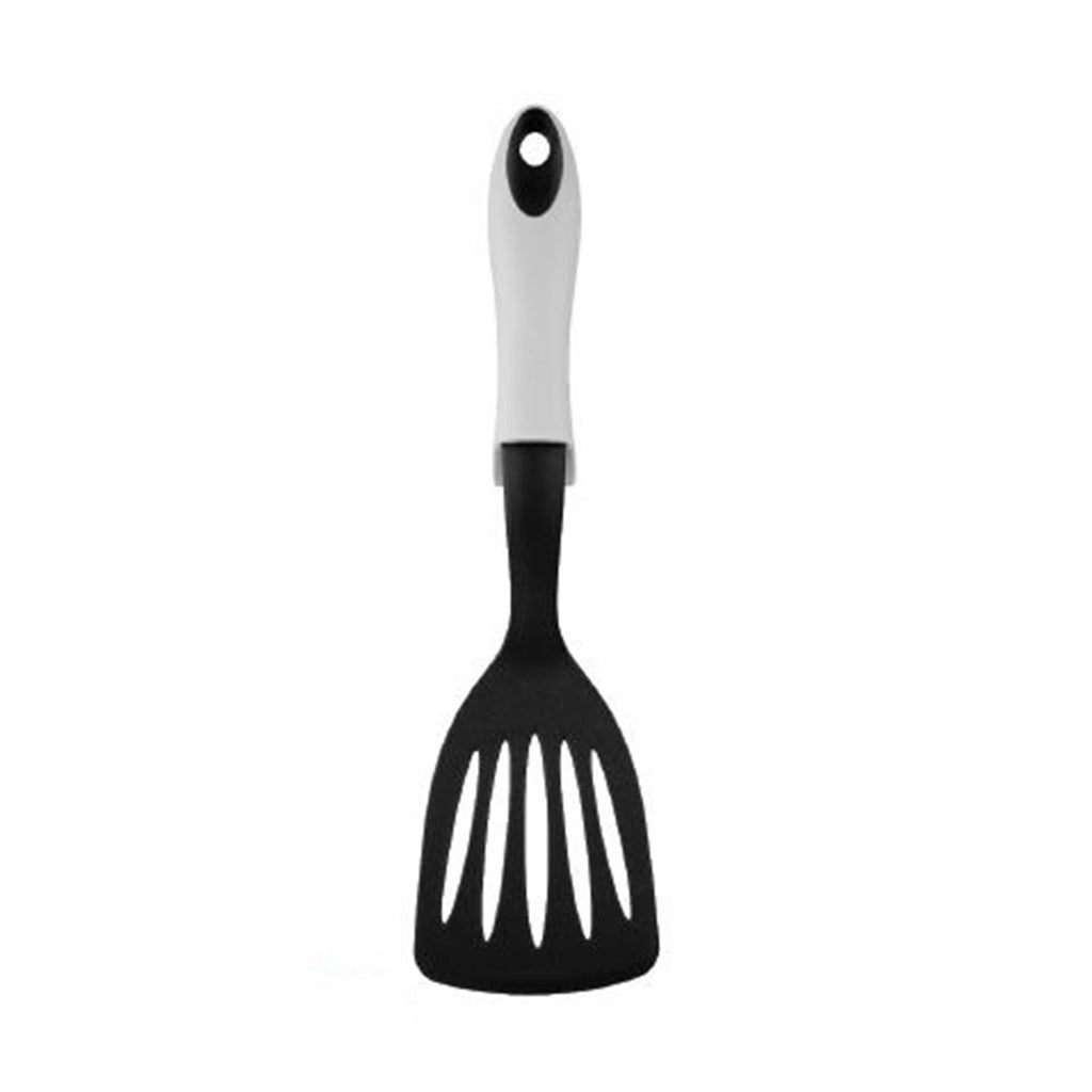Image - Chef Aid Slotted Turner With Rest, Black/White