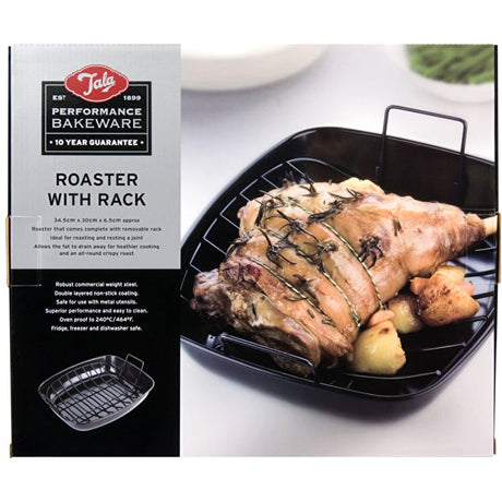 Image - Tala Performance Non-Stick Roaster with Rack, 34.5 x 30 x 6.5 cm