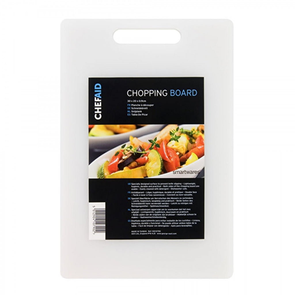 Image - Chef Aid Chopping Board, 30x20x0.9cm, White