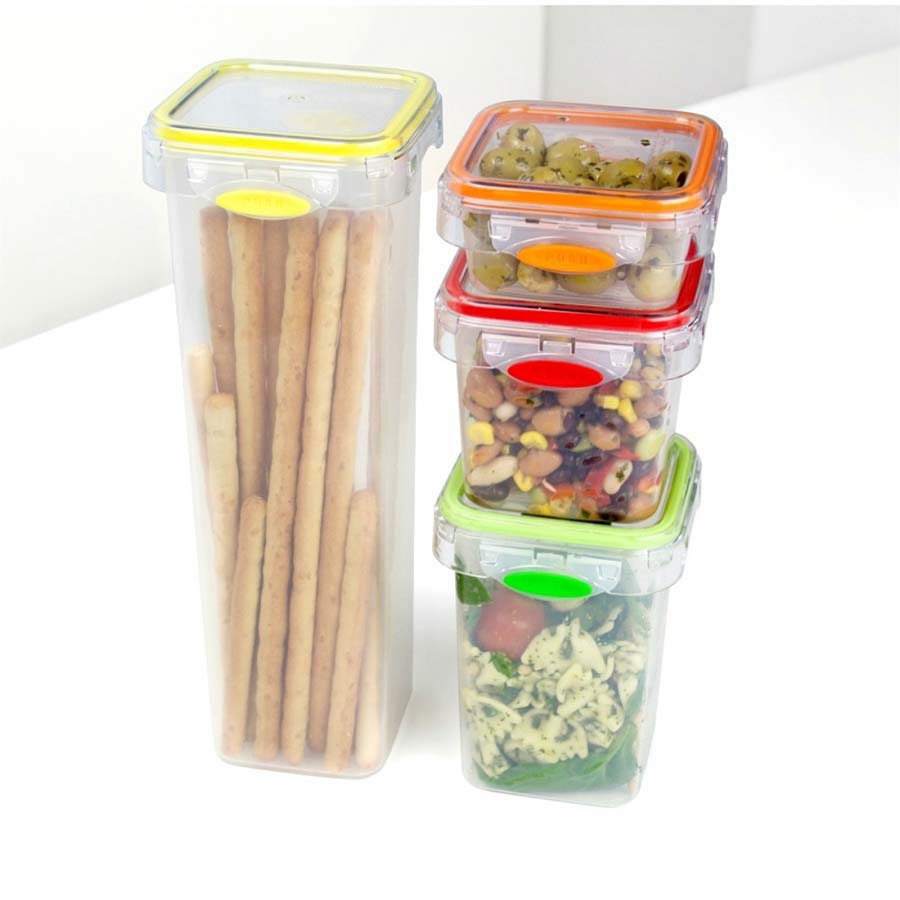 Image - Tala Push and Push 4 Piece Square Food Storage Containers
