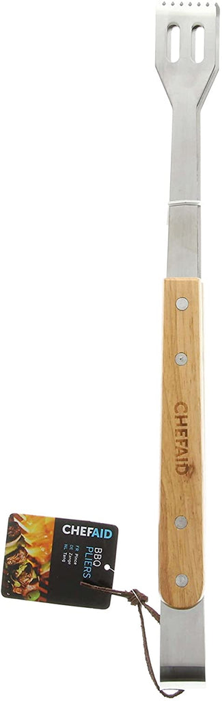 Image - Chef Aid Barbecue Tongs with Wooden Handle