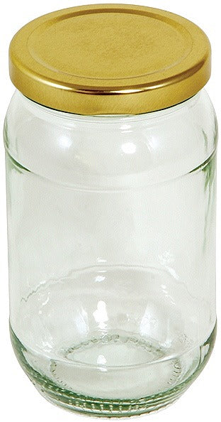 Image - Tala Round Preserving Jar with Gold Lid, 16oz, Clear