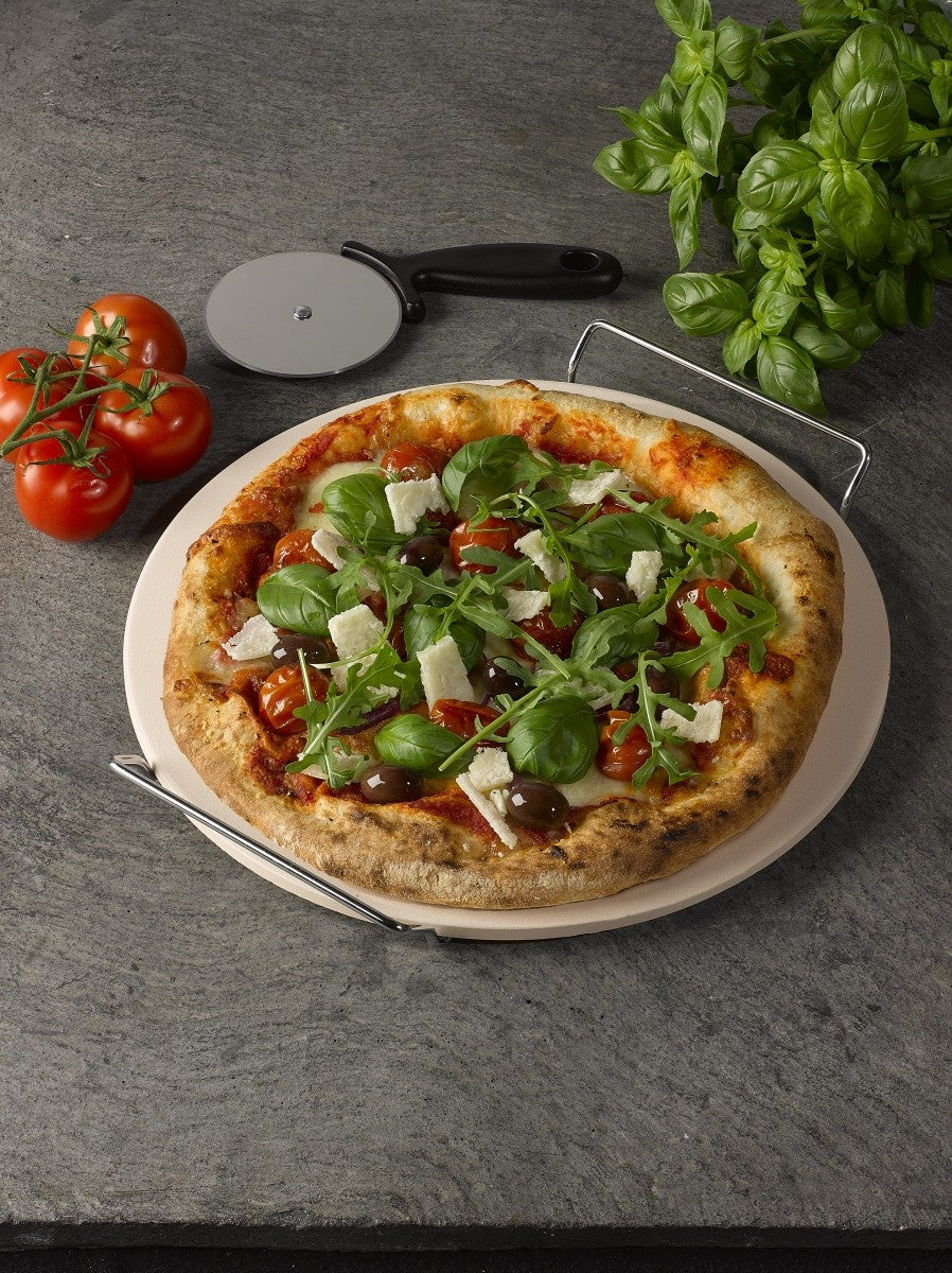 Image - Tala 32cm Pizza Stone With Pizza Cutter
