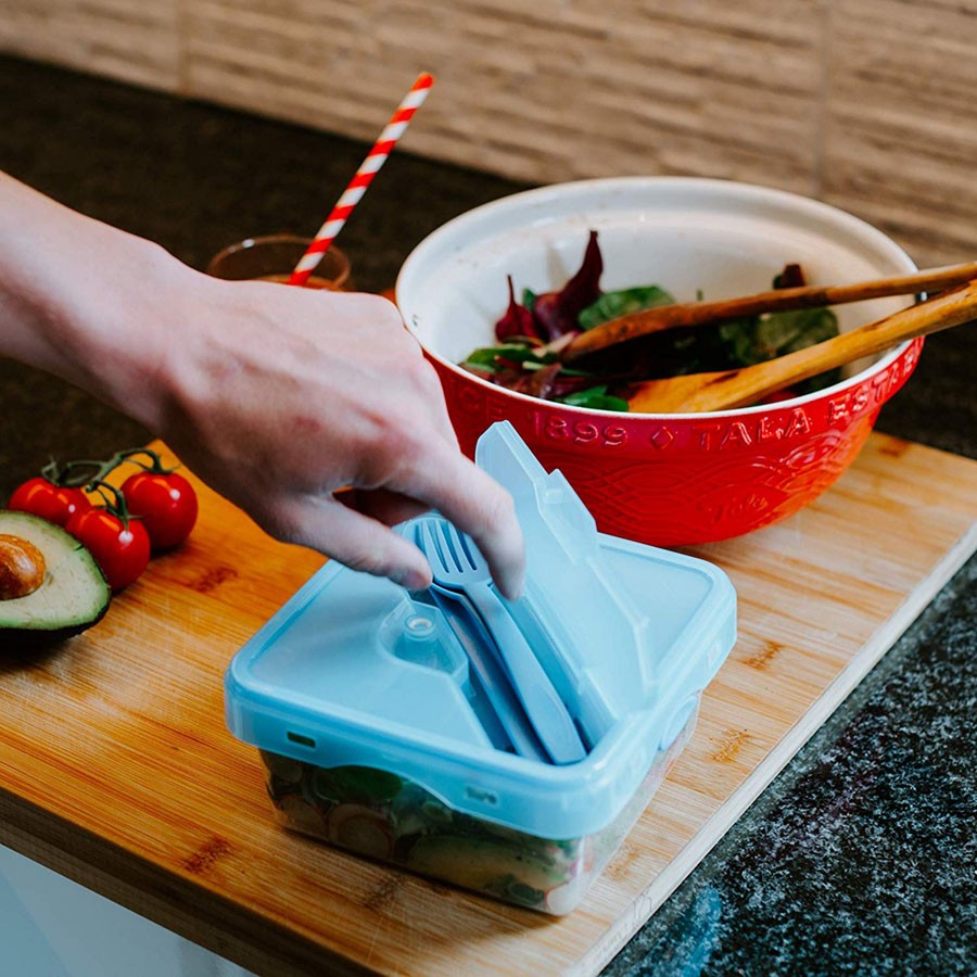 Image - Tala Push & Push Storage Food Storage Container With Cutlery 1150ml