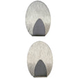 Image - Chef Aid Stainless Steel Self Adhesive Hook, Set of 2, Silver/Grey
