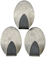 Image - Chef Aid Stainless Steel Self Adhesive Hooks, Set of 3, Chrome