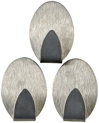 Stainless Steel Self Adhesive Hooks Set 3 Chrome
