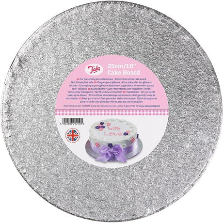 Image - Tala Round Silver Cake Drum, 25cm