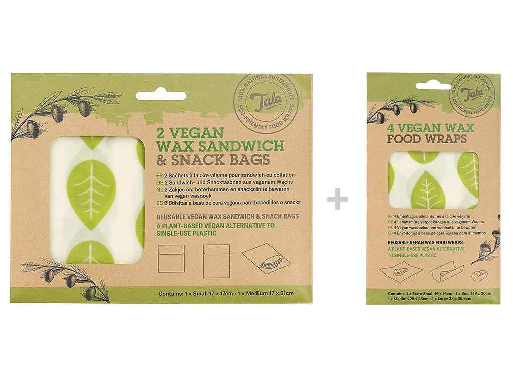 Image - Tala Vegan Wax Snack Bags + Vegan Wax Food Wraps Bundle
