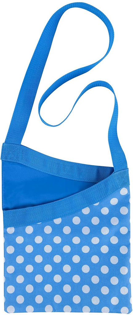 Image - Elliott Peg Bag with Shoulder Strap, Blue, Polkadots