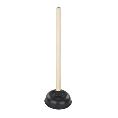 Image - Elliot Basic Wooden Plunger, Large, Black