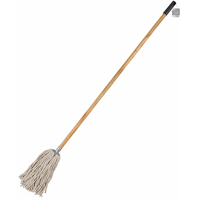 Image - Elliott Cotton Mop with Wooden Handle, Brown