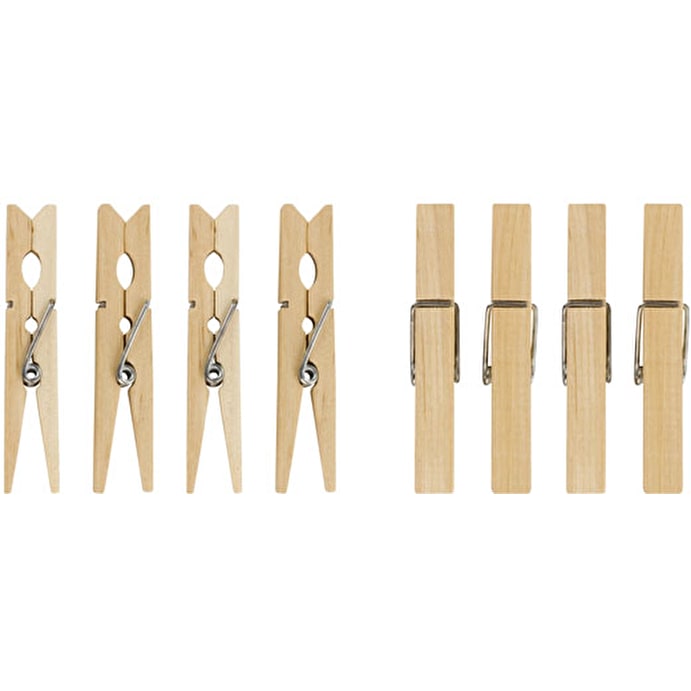 Image - Elliott Birchwood Pegs, 36 Pack, Cream