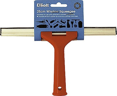 Image - Elliott Window Squeege with Rubber Blade, 25cm, Red