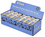 Image - Elliott FSC Double Sided Nail Brush with Wood Handle, Brown