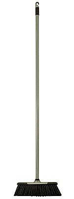 Image - Elliott Plastic Broom and Handle with Stiff Fill Fibre, 26.5cm, Silver