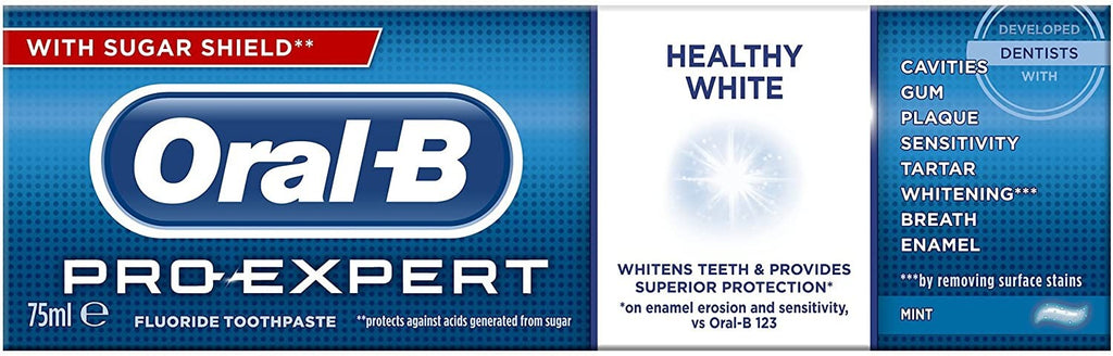 Image - Oral-B Pro Expert Healthy Whitening Toothpaste, 75ml, Fresh Mint