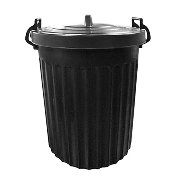 Image - Thumbs Up 100 Litre Dustbin with Clip Lid, Black
