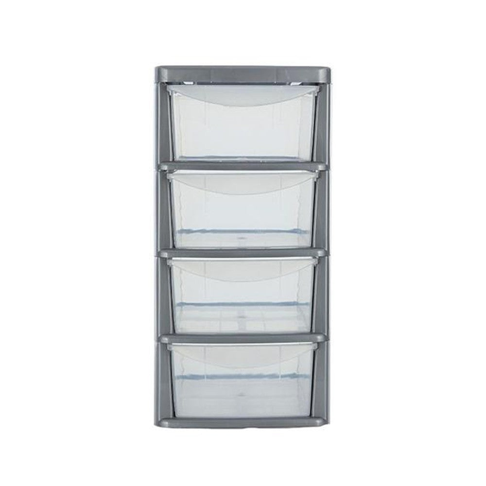 Image - Thumbs Up 4 Drawer Tower, Small, Silver