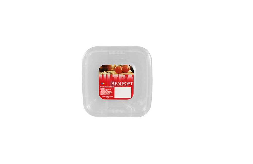 Image - Thumbs Up Ultra Beaufort Square Containers, 0.45L, Pack of 4