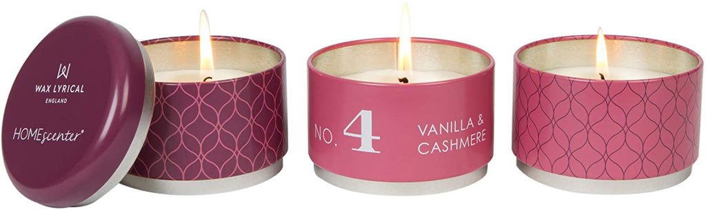 Image - Wax Lyrical HomeScenter Vanilla & Cashmire Set of 3 Stacking Tin Candles