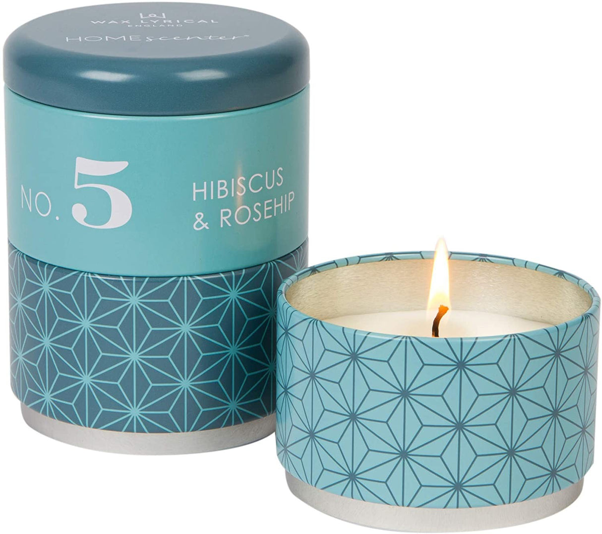Image - Wax Lyrical HomeScenter Hibiscus & Rosehip Set of 3 Stacking Tin Candles