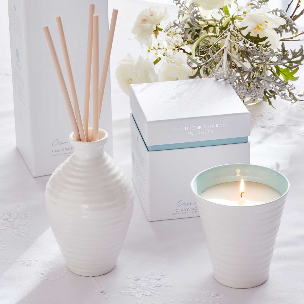 Image - Wax Lyrical Sophie Conran Clary Sage & Juniper Ceramic Candle