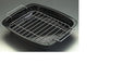 Image - Pendeford Vitreous Enamel Bakeware Turkey Roaster with Rack, 34x29cm, Black