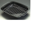 Image - Pendeford Vitreous Enamel Bakeware Turkey Roaster with Rack, 34x29cm, Black